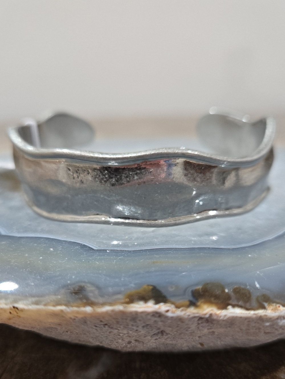 J. Jill Silver Textured Metal Cuff Bracelet - NWT